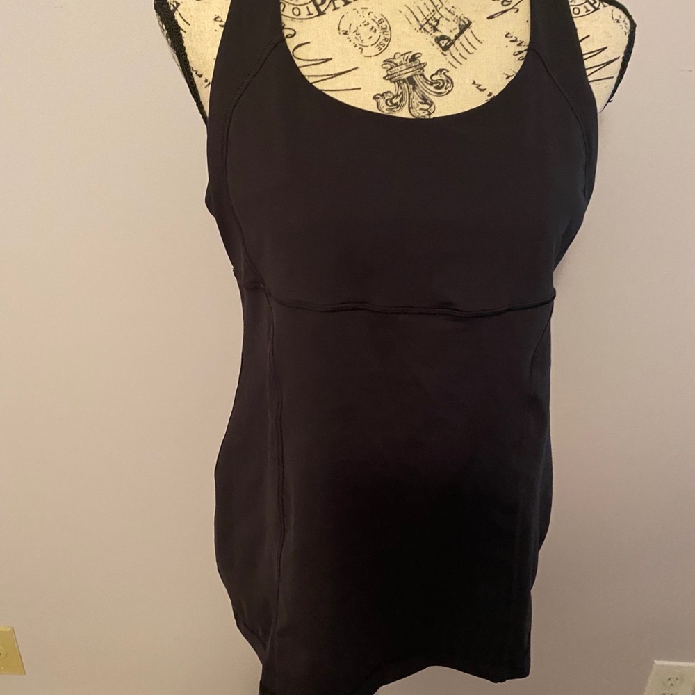Lulu lemon black tank with mesh